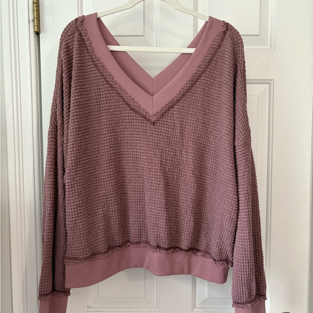 Pink Lily V-Neck Sweater
